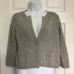 BCBGMAXAZRIA Merino Wool Cropped Cardigan Size M